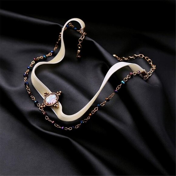 Multilayer Necklace, Vintage Star Choker Chain Leather Pendant Layer for Women J - Picture 7 of 9